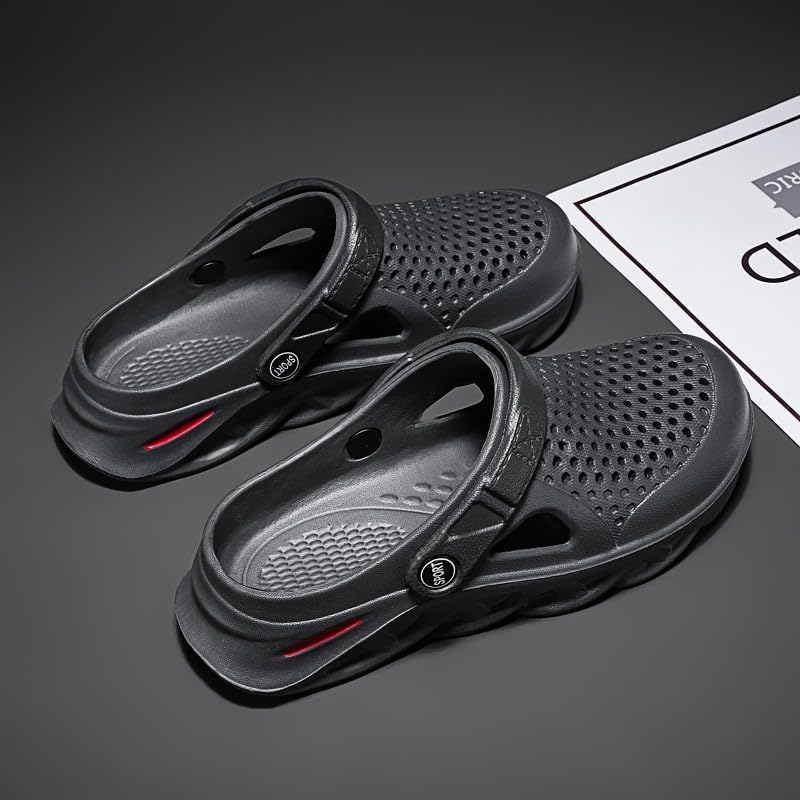Image of SECHRITE Clogs for Men Slip on Rubber Clogs Summer Water Shoes Gardening Shoes
