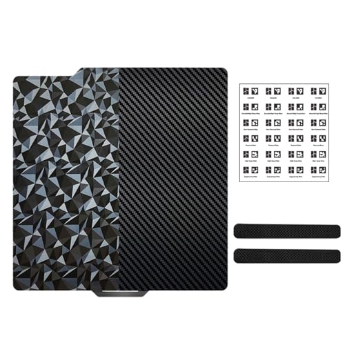 JUUPINE PEO PET�r���h�v���[�g �~�b�N�XQR�R�[�h�Ɩh�΃S���p�b�h�t�� Bambu Lab X1/X1C/X1E/P1P/P1S/A1 3D�v�����^�[�p�A257x257mm �_�C�������hPEO+�J�[�{���t�@�C�o�[PET�X�v�����O�X�`�[���x�b�h