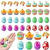 Giegxin 64 Pcs Easter Charms Easter Egg Bunny Craft Kit Resin Egg for Easter Resin Flatback Craft Embellishment Hairpin Decoration Accessories for Easter DIY Craft Making