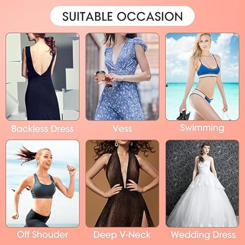 Image of CURATED CART Boob Tape for Women - 49 PCS Breast Lift Kit with Body Tape, Boob Tape, Reusable Nipple Covers, Pasties, Double-Sided Tape - Invisible Bra for Backless & Plunge Dresses