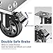 4 inch Casters Wheels, Casters Set of 4 Heavy Duty with Brake 2200lbs, Locking Swivel Plate Caster, Industrial Castor Wheels for Carts, Furniture and Workbench(Free Screws and Spanner)