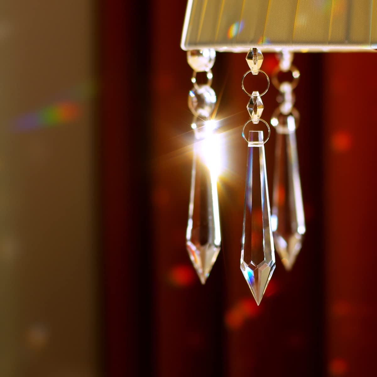20 ciondoli di ricambio per lampadario, 76 mm, cristalli decorativi