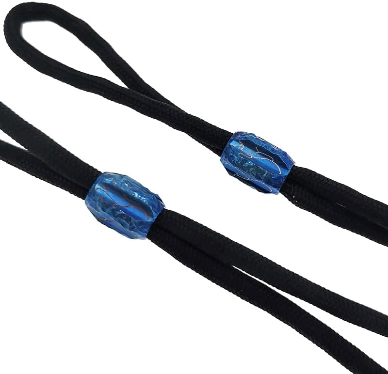 EDC Titanium Hand Carving Paracord Beads,Blue Metal Knife Lanyard Parachute Cord Bead Pendant Charms,1pc - Image 6