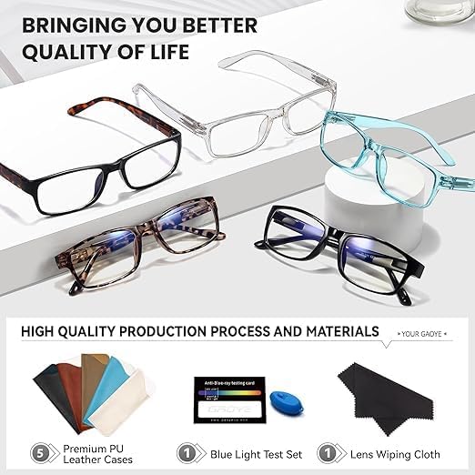 Gaoye Reading Glasses Men/Women, Eyeglasses, Blue Light Readers for Men/Women, Computer Eye Glasses, Cheaters - Image 5