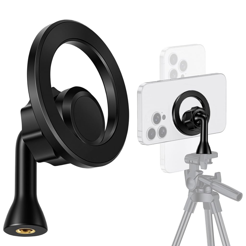 ZORBES® Magnetic Phone Holder with 1/4'' Thread, 360 ° Rotatable Universal Phone Mount Tripod Phone Holder, Compatible with Tripods, Stands, and Camera Accessories-picture-25