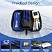 HIMDUZE Insulin Cooler Travel Case, TSA Approved Portable Insulated Medication Diabetic Cooler Bag w/Thermometer Temperature, Refrigerated Medicine Organizer w/1 LCE Pack for Trip(Need Battery)