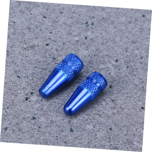 6 unidades de tapones azules para válvulas de llantas de bicicleta en aleación de aluminio, tapas selladoras contra polvo y agua, fáciles de instalar, para bicicletas de carretera y montaña miniatura 3