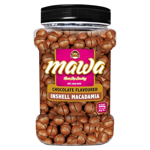 Mawa Royal Golden Chocolate Flavoured Inshell Macadamia Nuts Premium Quality 500g Jar Product of China