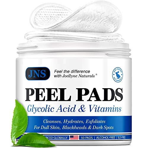 Glycolic Acid Peel Pads - Made in USA - Natural Glycolic Acid Pads for Acne, Dark Spots, Resurfacing Fine Lines & Wrinkles - Anti-Aging AHA Exfoliating Pads for Face - Glycolic Acid Face Peel