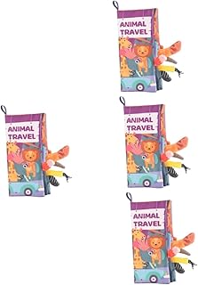 ibasenice Livro De Pano Para Bebês 4 Unidades Presente De Aniversário Brinquedos Educativos Para Bebês Livro De Pano Interativo Livro De Pano Para Bebês Livro De Pano De