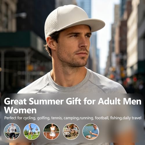 Image of M /L /XL /XXL Oversize Flat Bill Baseball Cap for Men Women Quick Dry Snapback Hats Summer Mesh 5 Panel Cap