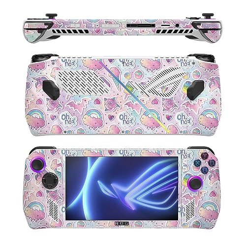 Image of MightySkins Carbon Fiber Skin Compatible with Asus ROG Ally - Unicorn Popsicle | Protective, Durable Textured Carbon Fiber Finish | Easy to Apply