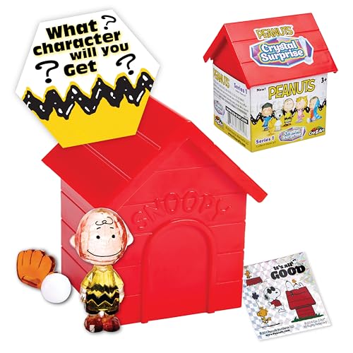 Cra-Z-Art Peanuts Crystal Surprise, Mini Plastic Crystal-Like Figures and Snoopy House Collectible Blind Bag Inspired Kids Toys for Ages 3 and Up - image 1