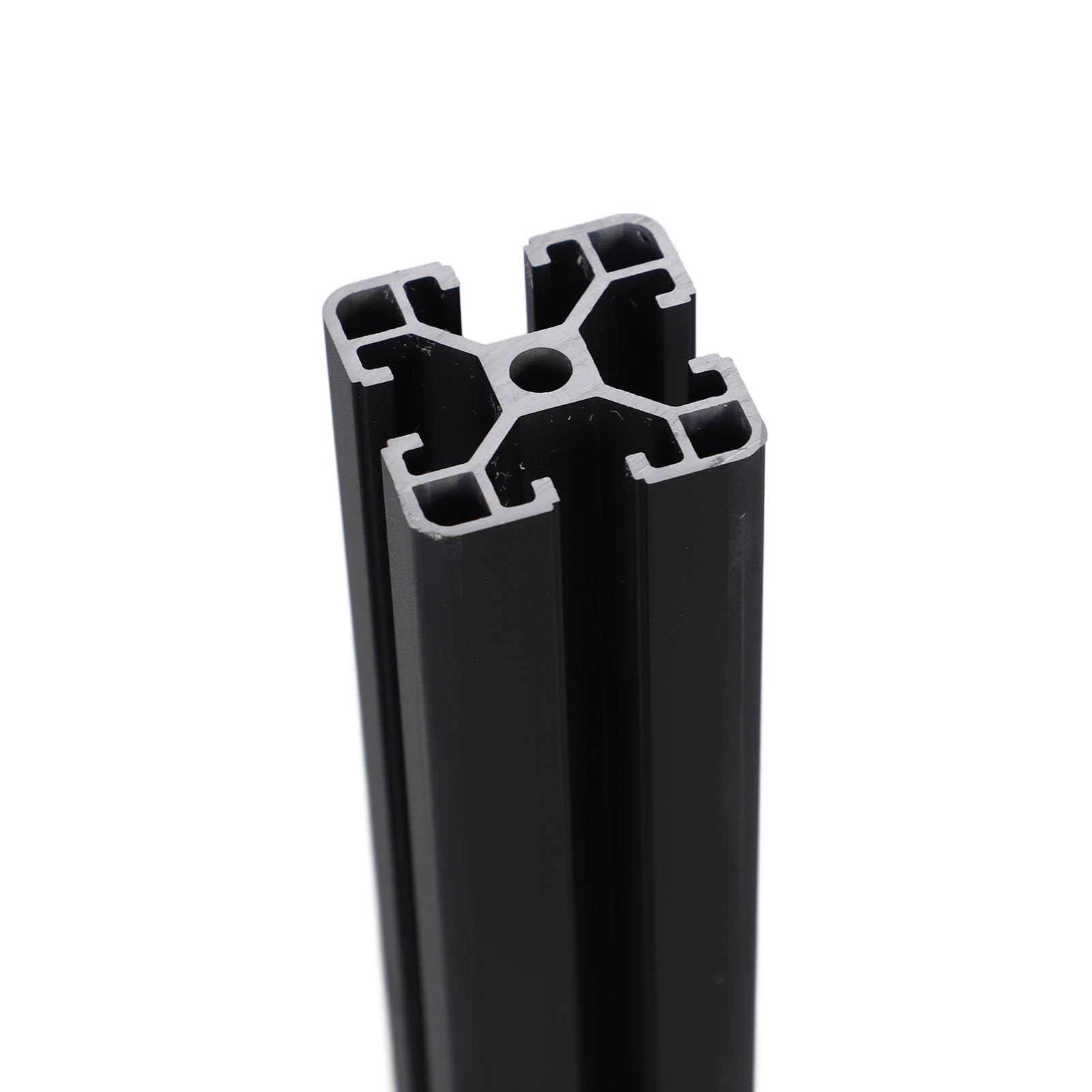 Aluminiowy profil wytłaczany 4040 T gniazdo europejska standardowa szyna anodowana liniowa część drukarki 3D CNC DIY 39,4 cala 1000mm mocne gładkie trwałe do urządzeń automatyki (Czarny)