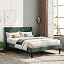 Green Velvet With Winged Headboard