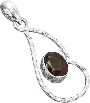 Natural Smoky Quartz - Brazil 925 Sterling Silver Pendant Jewelry SDP154963