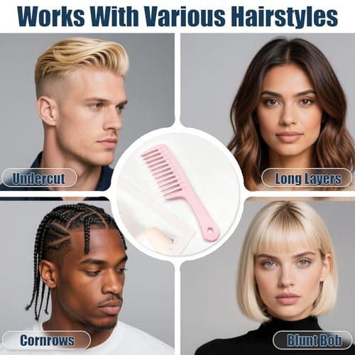 Peine para cabello rizado largo con dientes anchos miniatura 4