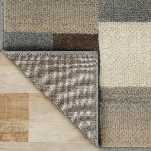 Image of SUPERIOR Clifton Indoor Plush Area Rug, Easy Clean, 8'x10', A Grey