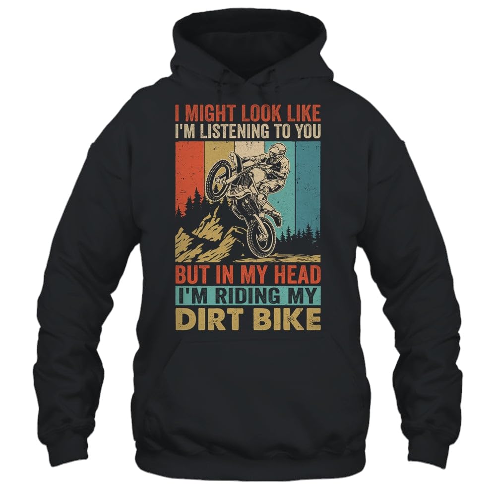 TeesPure Funny Dirt Bike Art For Men Motocross Dirt Dirt Rider Retro Shirt Hoodie