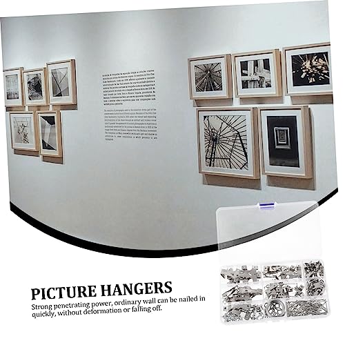 Image of Heavy Duty Picture Hanging Kit with Wall Hooks Durable Iron Nails for Artworks Easy to Use for Home Decoration and Gallery Displays