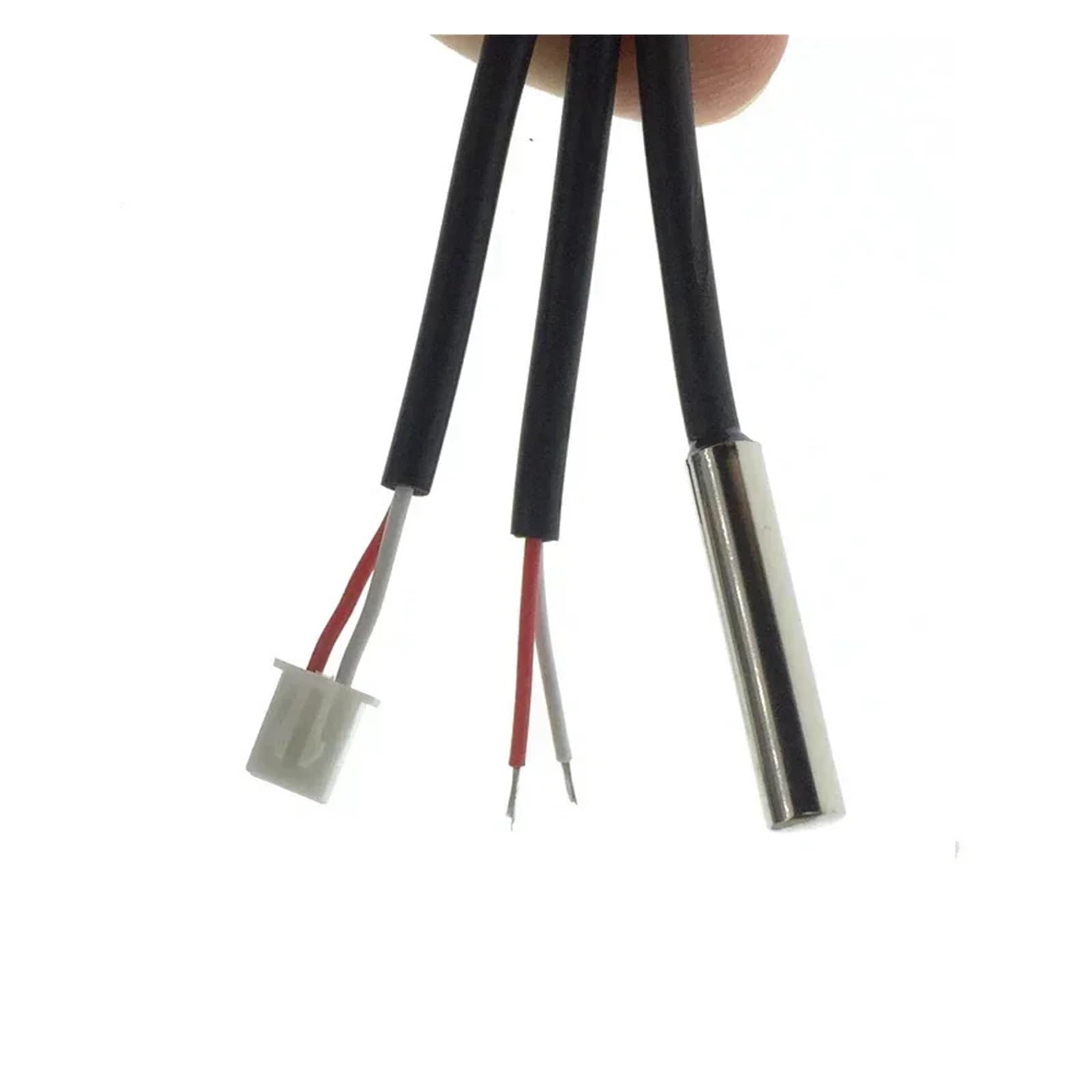 10 Uds Sensor de temperatura 10k B3950 línea de funda 5x25 sonda cilíndrica impermeable longitud de medición de aire 1 M termistor NTC(10K B3950 L1M TIN)
