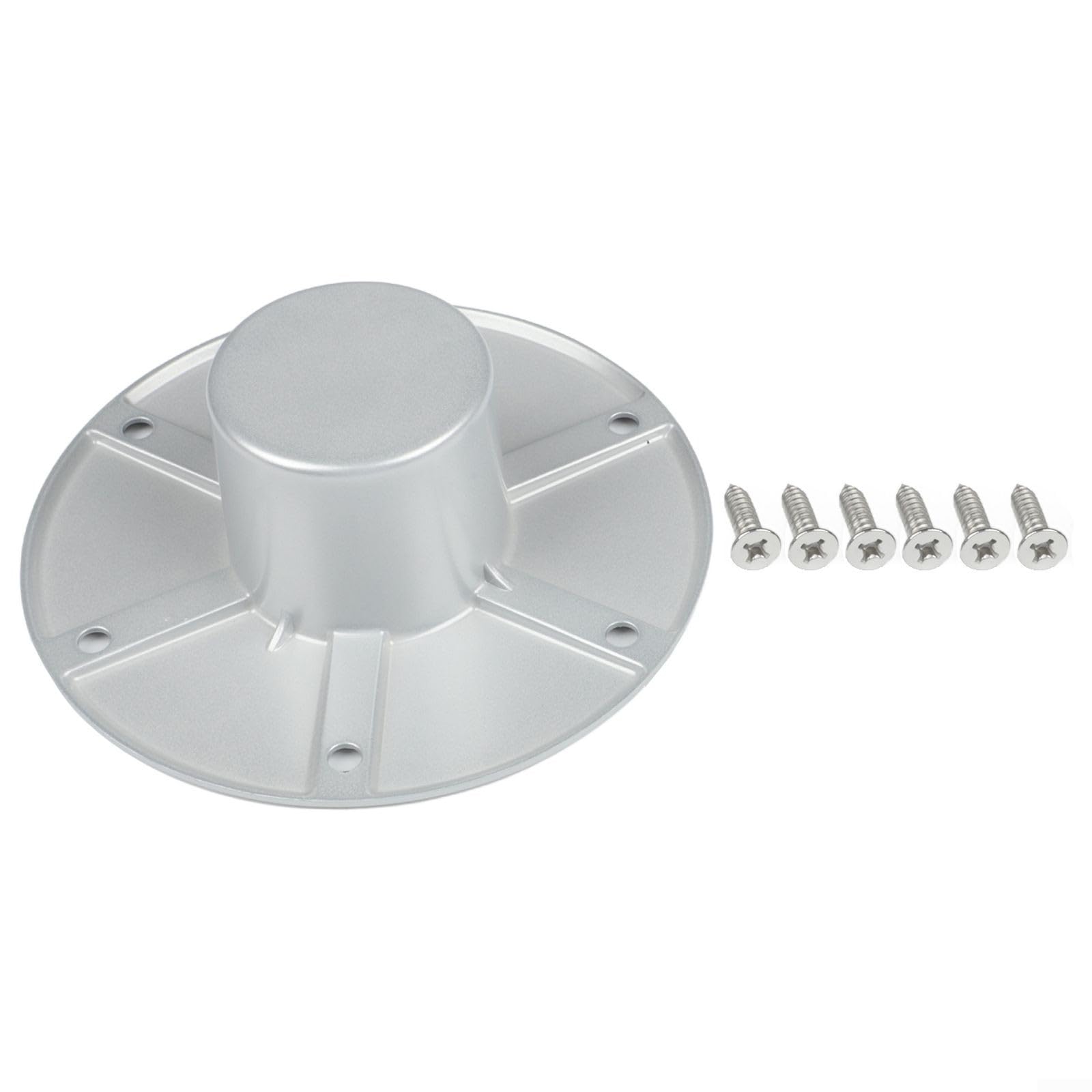 1 base de pied de table ronde en aluminium, support de rechange direct au sol pour camping-car, bateau, remorque, camping-car, salle à manger