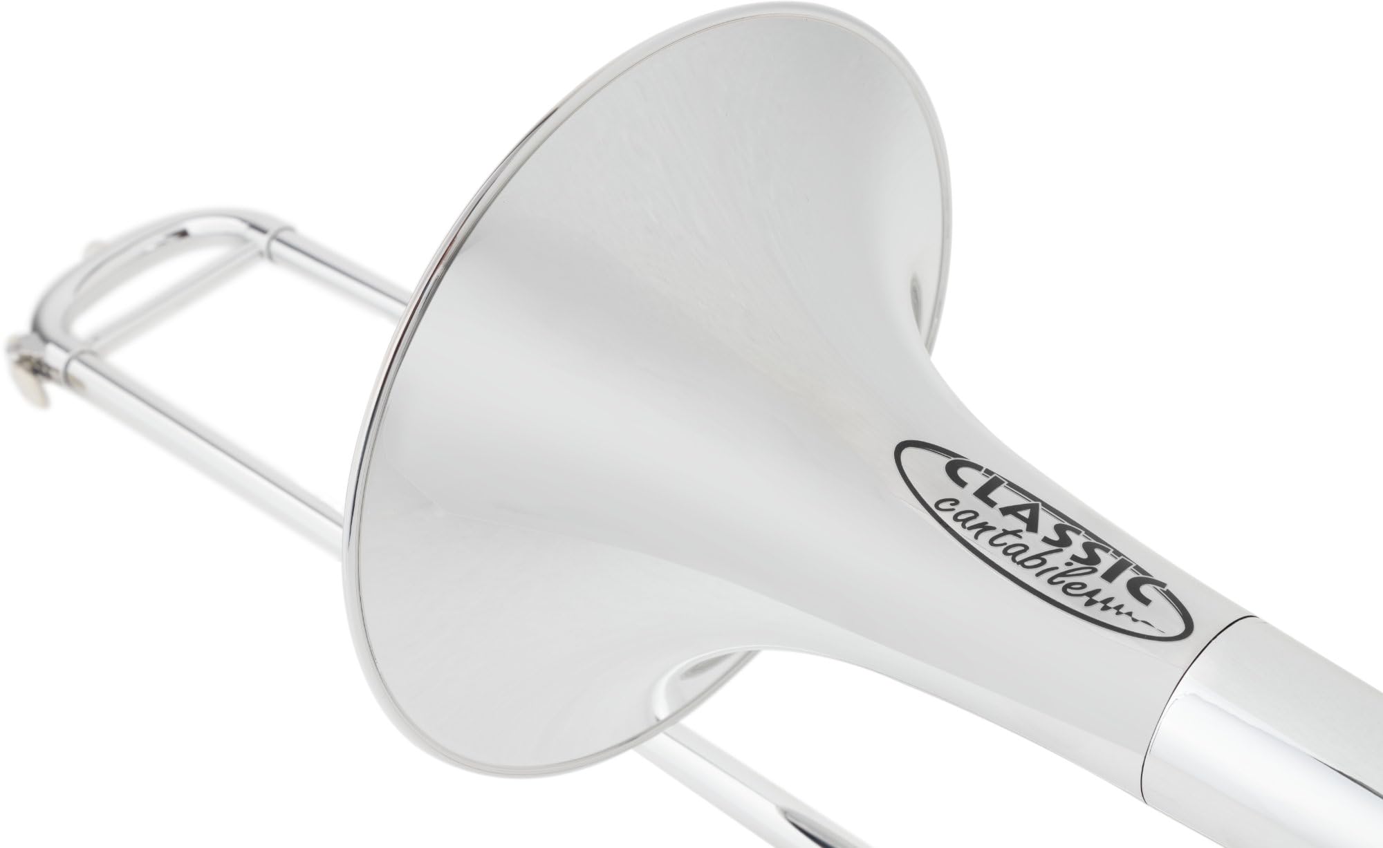 Classic Cantabile MardiBrass Trombone Quart en ABS - Accord Bb/F - Coulisse en fibre de verre - 850g léger - Perçage : 13,9 mm - avec embouchure et housse - argent