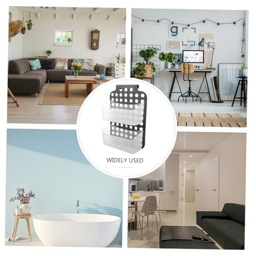 Panier &agrave; linge mural et double bac de rangement pour optimiser la douche
