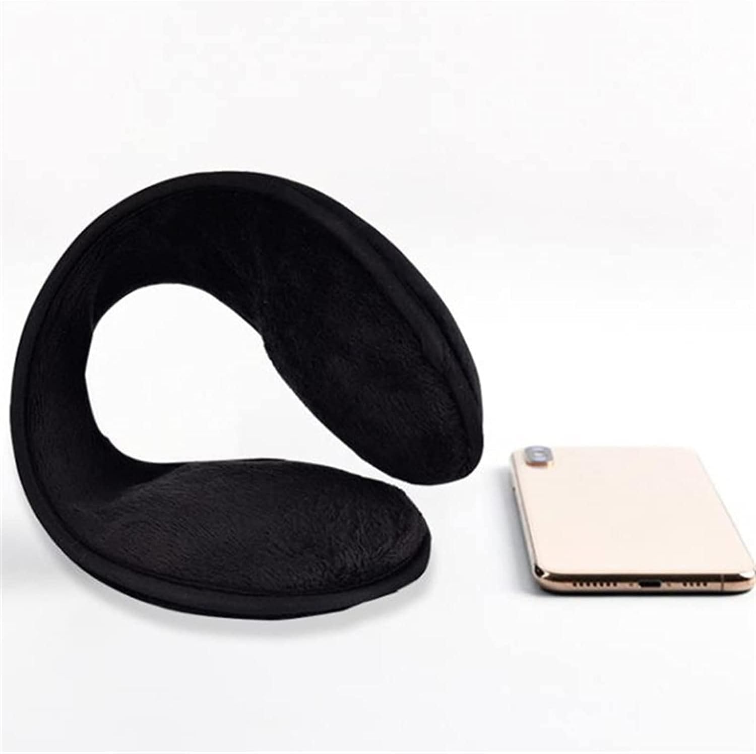Xzeit Ear WarmerI,Winter Earmuffs, Men Winter Warm Earmuffs,Winter Ear Protection Cold Protection Men's PU Anti-freeze Earmuffs Ladies Thickening Black (Color : Black, Size : One Size)