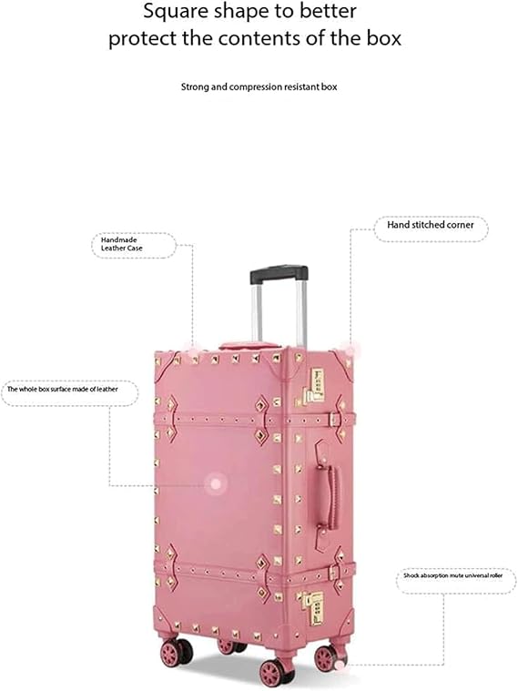 EYPKPL Portable Suitcase Leather Suitcase Large Expandable Luggage With Spinner Wheels Lightweight Carry On Luggage Hard Travel Suitcases Smooth to use