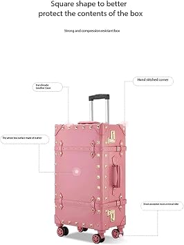 EYPKPL Portable Suitcase Leather Suitcase Large Expandable Luggage With Spinner Wheels Lightweight Carry On Luggage Hard Travel Suitcases Smooth to use