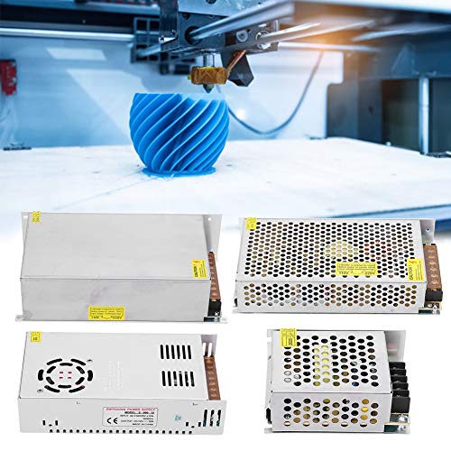 Image of DC12V Aluminum Alloy Switch Power Supply Driver Adapter LED Screen Light Bar Printer Low Voltage Equipment(S-60-12(Small)(12V /5A /60W) AC100-240V)