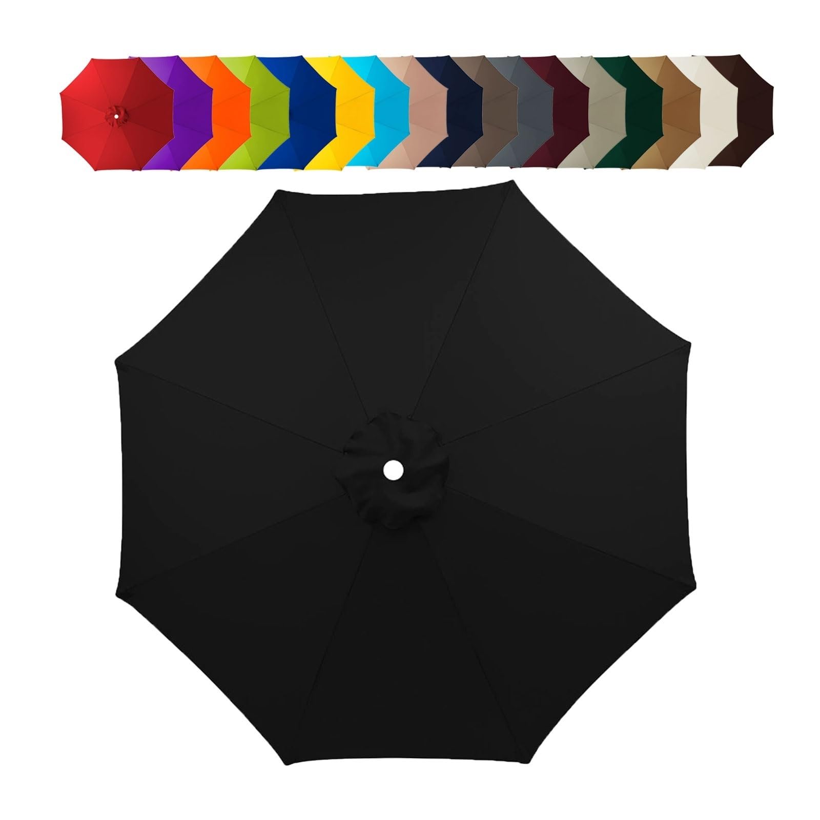 Replacement Parasol Canopy 2.0m/2.5m/2.7m /3.0m 6 Arms/8 Arms Parasol Replacement Canopy Garden Umbrella Replacement Canopy Cover Parasol Umbrella Replacement Cover Replacement Parasol Fabric Cover(Bl