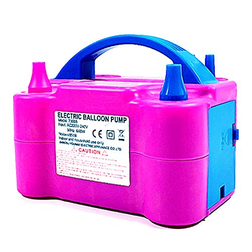 Electric Air Balloon Pump, 110V 600W Double Nozzles, Electric Balloon Inflator for Birthday Party Decoration(American standerd)