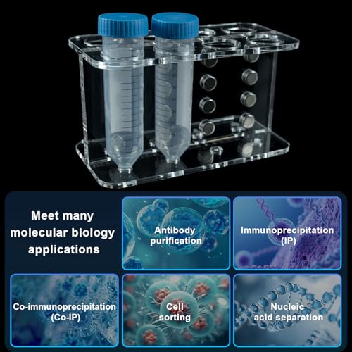 Image of 8 Wells 50ml pcr Tube Magnetic Bead Separator Magnetic Separation Rack for PCR sequencing