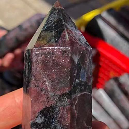 Obélisque de grenat naturel et quartz hexagonal, l'idée cadeau idéale pour la maison
