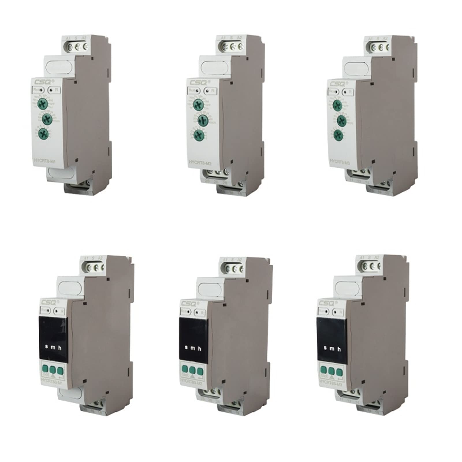 Relè temporizzato CSQ con display digitale a LED HYCRT8-M 16A temporizzatore multifunzione 10 scelte di funzioni AC DC 24V 220V 230V(Ac220v,HYCRT8-M1)