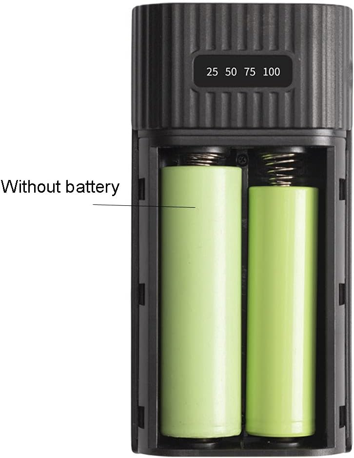 2X 18650 21700 Battery Box Power Case for Shell, 5V 18650 Charging Case Battery Holder Storage Box with LCD Display, Case Battery Enclosure, Batteries Not Included
