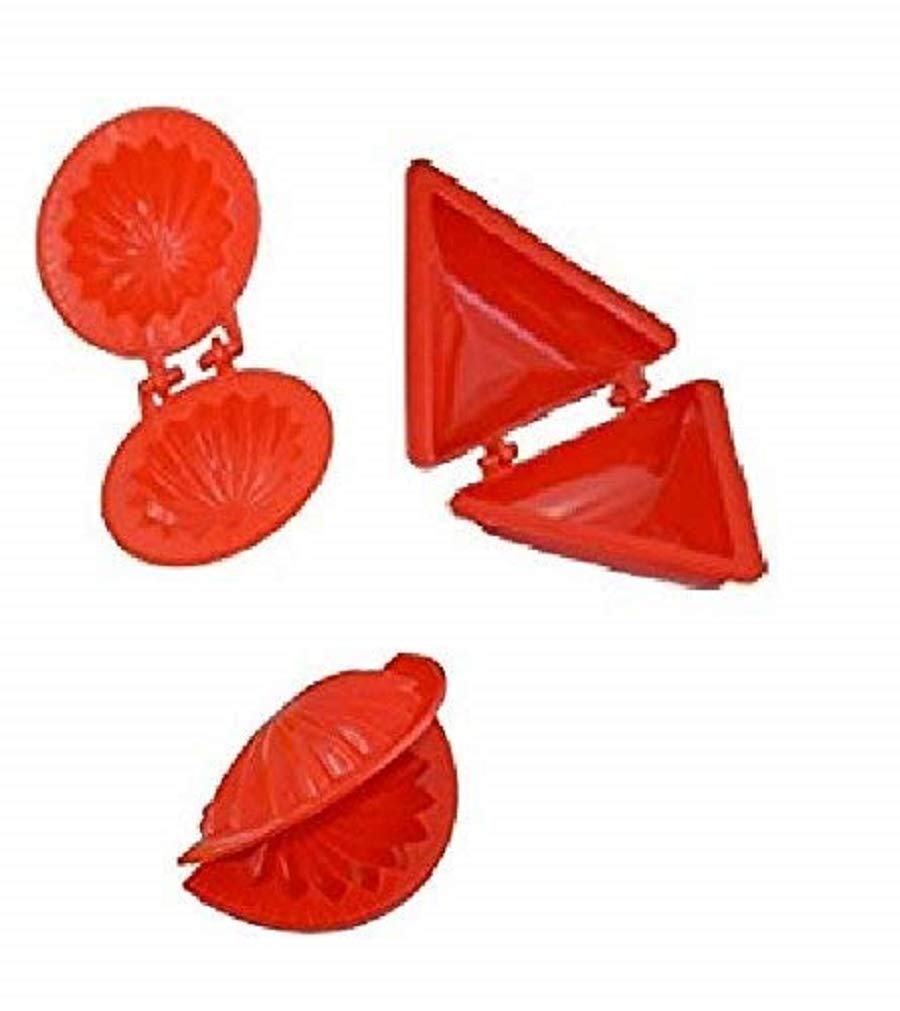 Moule à gujiya et samosa Radhna en plastique - Lot de 3 pièces traditionnelles