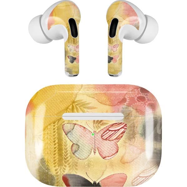 Skinit Decal Audio Skin Compatible with Apple AirPods Pro (2rd Gen, 2022) - Skinit Originally Designed Haiku Butterfly Design