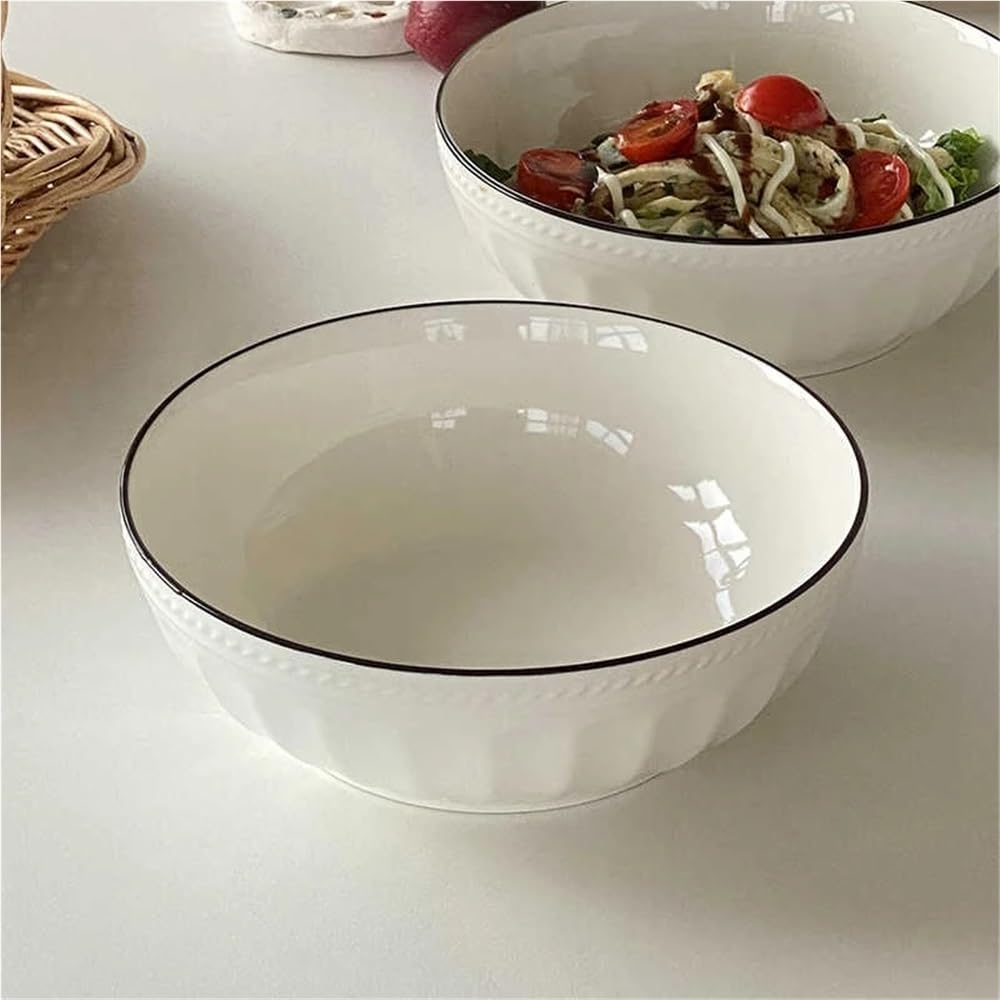 Großes Keramik-Schüssel-Set – vielseitiges Geschirr für Salat, Ramen, Suppe, Müsli und Desserts – stilvolle gemischte Schalen für den täglichen Gebrauch & elegante Präsentationen