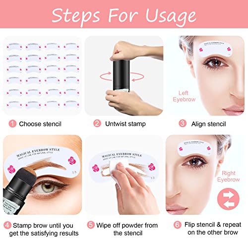 FORMIZON Kit Stencil per Sopracciglia, 27pcs Kit