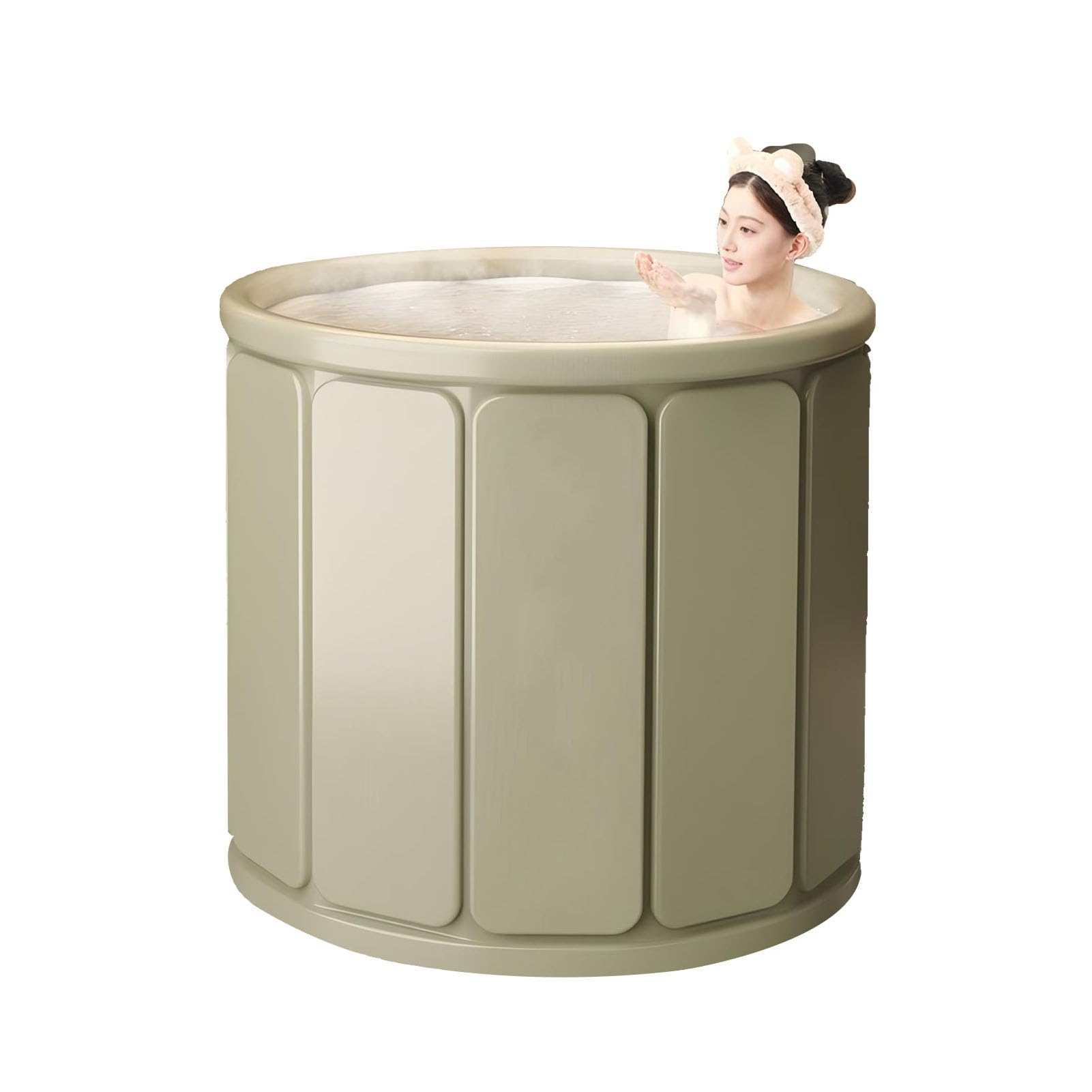 Faltbare Badewanne Erwachsene Badewanne für Dusche Eistonne für Kaltwassertherapie Training Freistehende Badewannen für Dusche Spa Sauna Einfacher Installation (Pink)