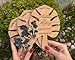Floral & Magnetic Wedding Fans - Personalized Wedding Favors, Wooden Wedding Fans for Wedding Guests, Flower Twined Hand Fans for Guests - Monstera Wooden Fan