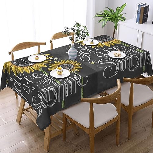 Nappe rectangulaire tournesol lavable table a manger table basse - 3