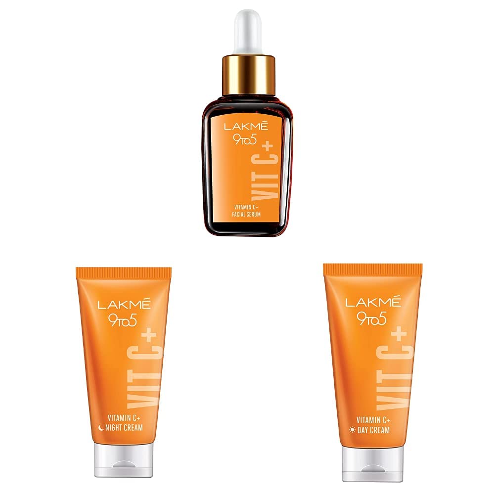 Lakmé Vitamin C+ skincare combo for healthy, glowing skin with Serum
