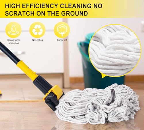 KeFanta 60" Heavy Duty Commercial Mops,Looped-End String Industrial Mop by KeFanta - Image 3