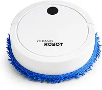 Robô de Limpeza Úmida e Seca Inteligente Doméstico Passa Pano e Varre Para Casa e Apartamento Mop Automático Branco e Preto - VOLT3M