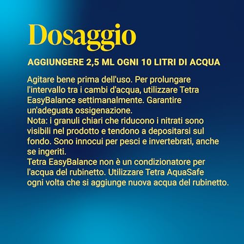 Tetra EasyBalance (długotrwała pielęgnacja biologicznie zdrowej wody akwariowej i zmniejszona liczba zmian wody), butelka 250 ml