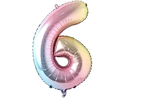 Happy Birthday Party Decoration Balloons - Rainbow Gradient Colorful 40 inch Number Foil Helium Balloons